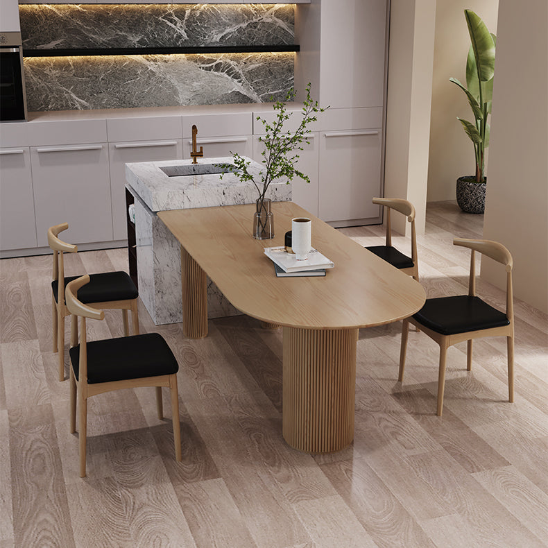 Free Form Solid Pinewood Table Simplicity 3 Legs Table for Dining Room Clearhalo ' dining_table' 'Dining Tables & Seating' 'Dining Tables' 'furn' 'furn_dining_table' 'Furniture' 'furniture_dining_table' 'Kitchen & Dining Furniture' 'kitchen&dining_furn' 'kitchen' 'kitchen_dining_table' 4545856