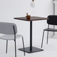 Metal Industrial Square Dining Table Solid Wood Top Indoor Table with Pedestal Base Walnut 31.5"L x 31.5"W x 29.5"H Without Chairs Clearhalo ' dining_table' 'Dining Tables & Seating' 'Dining Tables' 'furn' 'furn_dining_table' 'Furniture' 'furniture_dining_table' 'Kitchen & Dining Furniture' 'kitchen&dining_furn' 'kitchen' 'kitchen_dining_table' 4545862