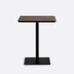 Metal Industrial Square Dining Table Solid Wood Top Indoor Table with Pedestal Base Walnut 19.7"L x 19.7"W x 29.5"H Without Chairs Clearhalo ' dining_table' 'Dining Tables & Seating' 'Dining Tables' 'furn' 'furn_dining_table' 'Furniture' 'furniture_dining_table' 'Kitchen & Dining Furniture' 'kitchen&dining_furn' 'kitchen' 'kitchen_dining_table' 4545865