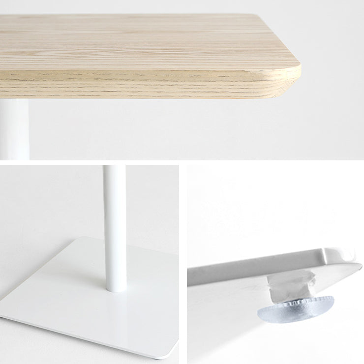 Metal Industrial Square Dining Table Solid Wood Top Indoor Table with Pedestal Base Clearhalo ' dining_table' 'Dining Tables & Seating' 'Dining Tables' 'furn' 'furn_dining_table' 'Furniture' 'furniture_dining_table' 'Kitchen & Dining Furniture' 'kitchen&dining_furn' 'kitchen' 'kitchen_dining_table' 4545872