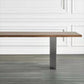 Rectangle Shape Glam Dining Table Double Pedestal Table with Solid Wood Clearhalo ' dining_table' 'Dining Tables & Seating' 'Dining Tables' 'furn' 'furn_dining_table' 'Furniture' 'furniture_dining_table' 'Kitchen & Dining Furniture' 'kitchen&dining_furn' 'kitchen' 'kitchen_dining_table' 4545890