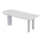 Metal Contemporary White Dining Table Sintered Stone Top Table for Dining Room Free Form 70.9"L x 31.5"W x 29.5"H Without Chairs Clearhalo ' dining_table' 'Dining Tables & Seating' 'Dining Tables' 'furn' 'furn_dining_table' 'Furniture' 'furniture_dining_table' 'Kitchen & Dining Furniture' 'kitchen&dining_furn' 'kitchen' 'kitchen_dining_table' 4545939