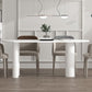 Metal Contemporary White Dining Table Sintered Stone Top Table for Dining Room Clearhalo ' dining_table' 'Dining Tables & Seating' 'Dining Tables' 'furn' 'furn_dining_table' 'Furniture' 'furniture_dining_table' 'Kitchen & Dining Furniture' 'kitchen&dining_furn' 'kitchen' 'kitchen_dining_table' 4545941