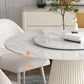 Modern Style Dining Table Round White Sintered Stone Dining Table for Home Use Clearhalo ' dining_table' 'Dining Tables & Seating' 'Dining Tables' 'furn' 'furn_dining_table' 'Furniture' 'furniture_dining_table' 'Kitchen & Dining Furniture' 'kitchen&dining_furn' 'kitchen' 'kitchen_dining_table' 4545971