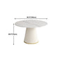 Modern Style Dining Table Round White Sintered Stone Dining Table for Home Use Clearhalo ' dining_table' 'Dining Tables & Seating' 'Dining Tables' 'furn' 'furn_dining_table' 'Furniture' 'furniture_dining_table' 'Kitchen & Dining Furniture' 'kitchen&dining_furn' 'kitchen' 'kitchen_dining_table' 4545980