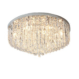 Round Ceiling Light Fixture Modern K9 Crystal Stick Bedroom Flush Mount Lighting Clearhalo 'Ceiling Lights' 'Close To Ceiling Lights' 'Close to ceiling' 'Flush mount' Lighting' 4545