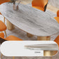 Luxury Sintered Stone Top Dining Table Oval Table with 3 Legs for Restaurant Clearhalo ' dining_table' 'Dining Tables & Seating' 'Dining Tables' 'furn' 'furn_dining_table' 'Furniture' 'furniture_dining_table' 'Kitchen & Dining Furniture' 'kitchen&dining_furn' 'kitchen' 'kitchen_dining_table' 4546004