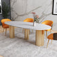 Luxury Sintered Stone Top Dining Table Oval Table with 3 Legs for Restaurant Clearhalo ' dining_table' 'Dining Tables & Seating' 'Dining Tables' 'furn' 'furn_dining_table' 'Furniture' 'furniture_dining_table' 'Kitchen & Dining Furniture' 'kitchen&dining_furn' 'kitchen' 'kitchen_dining_table' 4546010
