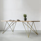 Rectangle 4 Legs Luxury Dining Table Wood Color Fixed Table of Solid Wood Gold 63"L x 27.6"W x 29.5"H Without Chairs Clearhalo ' dining_table' 'Dining Tables & Seating' 'Dining Tables' 'furn' 'furn_dining_table' 'Furniture' 'furniture_dining_table' 'Kitchen & Dining Furniture' 'kitchen&dining_furn' 'kitchen' 'kitchen_dining_table' 4546034