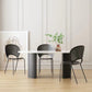 Double Pedestal Dining Table Contemporary Style Dining Room Table for Home Oval Marble 70.9"L x 35.4"W x 29.5"H Clearhalo ' dining_table' 'Dining Tables & Seating' 'Dining Tables' 'furn' 'furn_dining_table' 'Furniture' 'furniture_dining_table' 'Kitchen & Dining Furniture' 'kitchen&dining_furn' 'kitchen' 'kitchen_dining_table' 4546059