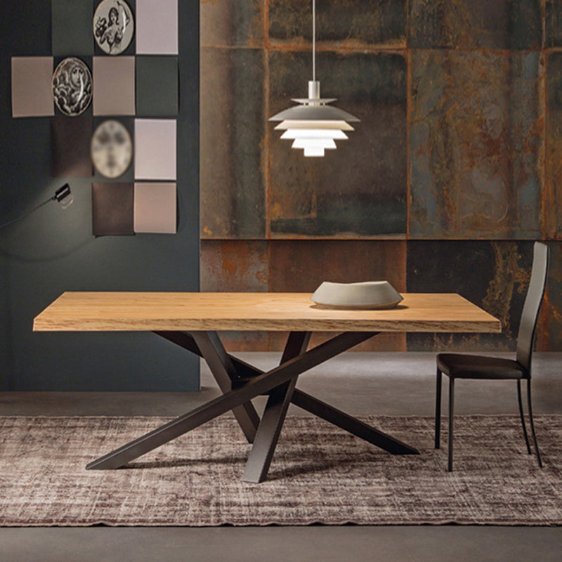 Rectangle Luxury Style Dining Table Solid Wood Fixed Table for Kitchen Black 94.5"L x 39.4"W x 29.5"H Without Chairs Clearhalo ' dining_table' 'Dining Tables & Seating' 'Dining Tables' 'furn' 'furn_dining_table' 'Furniture' 'furniture_dining_table' 'Kitchen & Dining Furniture' 'kitchen&dining_furn' 'kitchen' 'kitchen_dining_table' 4546113