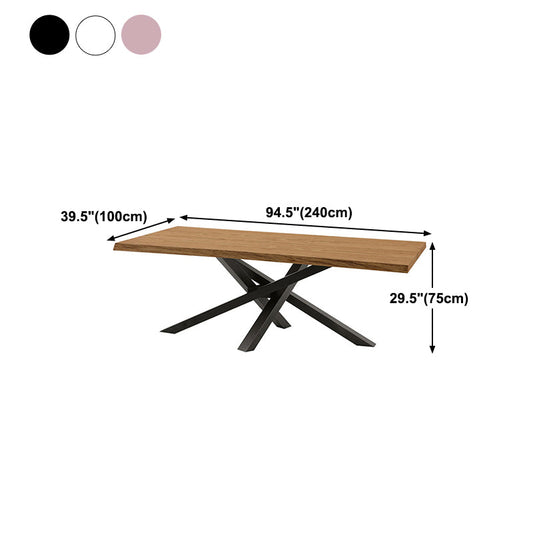 Rectangle Luxury Style Dining Table Solid Wood Fixed Table for Kitchen Clearhalo ' dining_table' 'Dining Tables & Seating' 'Dining Tables' 'furn' 'furn_dining_table' 'Furniture' 'furniture_dining_table' 'Kitchen & Dining Furniture' 'kitchen&dining_furn' 'kitchen' 'kitchen_dining_table' 4546127