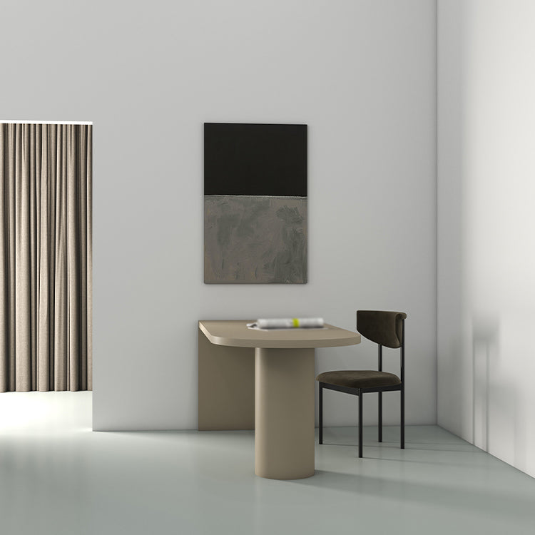 Solid Wood Modern Free Form Dining Table Pine Wood Top Table with Double Pedestal Base Grey 63"L x 31.5"W x 29.5"H Without Chairs Clearhalo ' dining_table' 'Dining Tables & Seating' 'Dining Tables' 'furn' 'furn_dining_table' 'Furniture' 'furniture_dining_table' 'Kitchen & Dining Furniture' 'kitchen&dining_furn' 'kitchen' 'kitchen_dining_table' 4546131