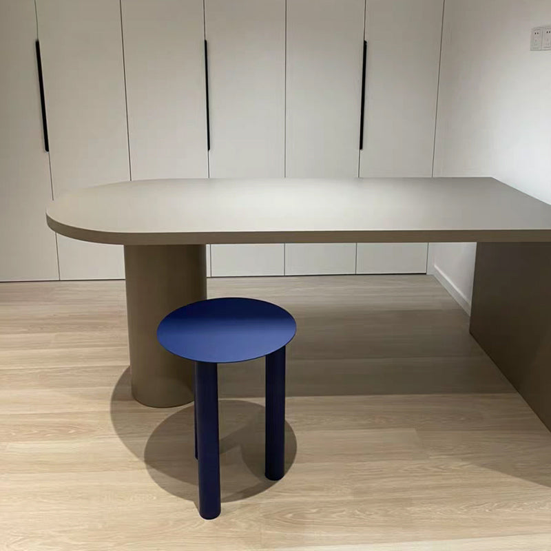 Solid Wood Modern Free Form Dining Table Pine Wood Top Table with Double Pedestal Base Grey 47.2"L x 23.6"W x 29.5"H Without Chairs Clearhalo ' dining_table' 'Dining Tables & Seating' 'Dining Tables' 'furn' 'furn_dining_table' 'Furniture' 'furniture_dining_table' 'Kitchen & Dining Furniture' 'kitchen&dining_furn' 'kitchen' 'kitchen_dining_table' 4546132