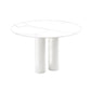 Stone Double Pedestal Dining Table Simplicity Style Dining Room Table for Home Round White Clearhalo ' dining_table' 'Dining Tables & Seating' 'Dining Tables' 'furn' 'furn_dining_table' 'Furniture' 'furniture_dining_table' 'Kitchen & Dining Furniture' 'kitchen&dining_furn' 'kitchen' 'kitchen_dining_table' 4546151
