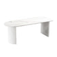 Stone Double Pedestal Dining Table Simplicity Style Dining Room Table for Home Free Form White Clearhalo ' dining_table' 'Dining Tables & Seating' 'Dining Tables' 'furn' 'furn_dining_table' 'Furniture' 'furniture_dining_table' 'Kitchen & Dining Furniture' 'kitchen&dining_furn' 'kitchen' 'kitchen_dining_table' 4546156
