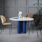 Sintered Stone Dining Table Modern Round Dining Table with Wooden Base Blue 47.2"L x 47.2"W x 29.5"H Without Chairs Clearhalo ' dining_table' 'Dining Tables & Seating' 'Dining Tables' 'furn' 'furn_dining_table' 'Furniture' 'furniture_dining_table' 'Kitchen & Dining Furniture' 'kitchen&dining_furn' 'kitchen' 'kitchen_dining_table' 4546187