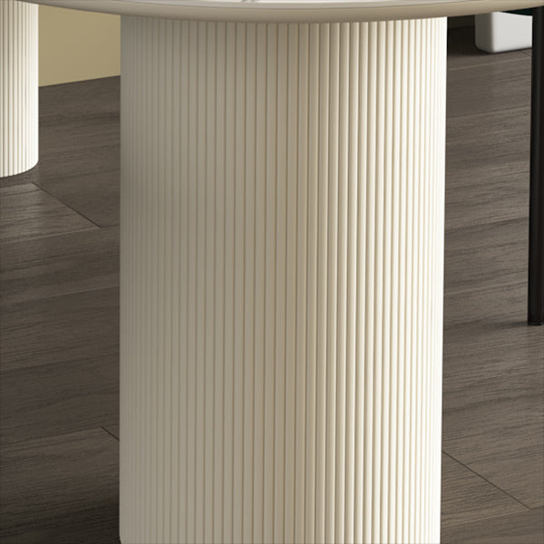 Contemporary Stone Dinner Table Tripod Base Dining Room Table for Home Clearhalo ' dining_table' 'Dining Tables & Seating' 'Dining Tables' 'furn' 'furn_dining_table' 'Furniture' 'furniture_dining_table' 'Kitchen & Dining Furniture' 'kitchen&dining_furn' 'kitchen' 'kitchen_dining_table' 4546209
