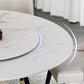 Sintered Stone Dining Table Round Modern Dining Table with Black Frame Clearhalo ' dining_table' 'Dining Tables & Seating' 'Dining Tables' 'furn' 'furn_dining_table' 'Furniture' 'furniture_dining_table' 'Kitchen & Dining Furniture' 'kitchen&dining_furn' 'kitchen' 'kitchen_dining_table' 4546238