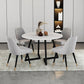 Sintered Stone Dining Table Round Modern Dining Table with Black Frame Clearhalo ' dining_table' 'Dining Tables & Seating' 'Dining Tables' 'furn' 'furn_dining_table' 'Furniture' 'furniture_dining_table' 'Kitchen & Dining Furniture' 'kitchen&dining_furn' 'kitchen' 'kitchen_dining_table' 4546241