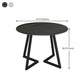 Sintered Stone Dining Table Round Modern Dining Table with Black Frame Clearhalo ' dining_table' 'Dining Tables & Seating' 'Dining Tables' 'furn' 'furn_dining_table' 'Furniture' 'furniture_dining_table' 'Kitchen & Dining Furniture' 'kitchen&dining_furn' 'kitchen' 'kitchen_dining_table' 4546246
