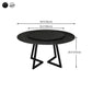 Sintered Stone Dining Table Round Modern Dining Table with Black Frame Clearhalo ' dining_table' 'Dining Tables & Seating' 'Dining Tables' 'furn' 'furn_dining_table' 'Furniture' 'furniture_dining_table' 'Kitchen & Dining Furniture' 'kitchen&dining_furn' 'kitchen' 'kitchen_dining_table' 4546251