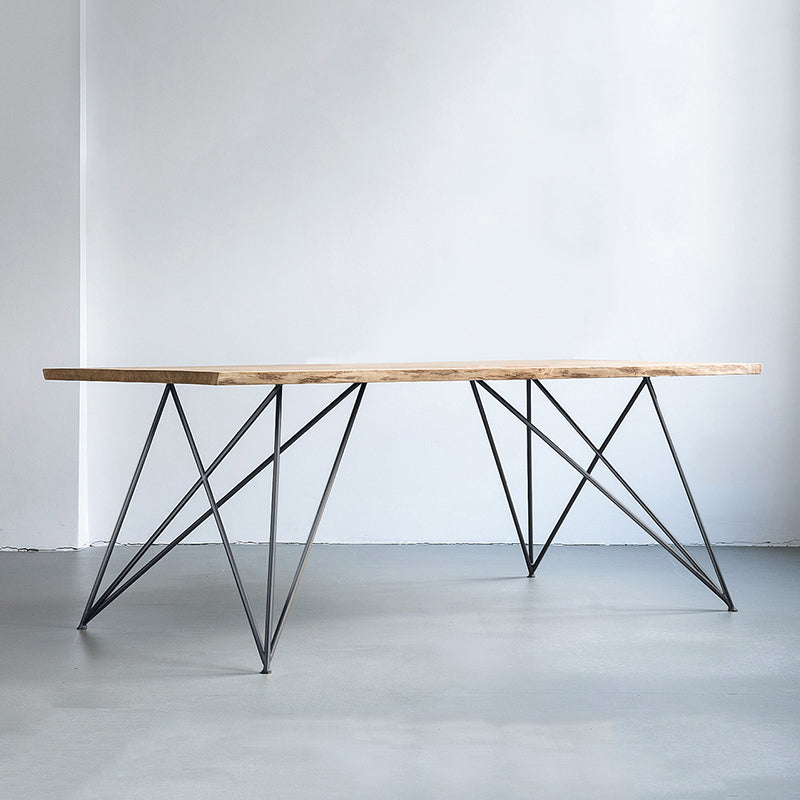 Rectangle Shape Luxury Dining Table Solid Wood Fixed Table for Restaurant Black 70.9"L x 31.5"W x 29.5"H Without Chairs Clearhalo ' dining_table' 'Dining Tables & Seating' 'Dining Tables' 'furn' 'furn_dining_table' 'Furniture' 'furniture_dining_table' 'Kitchen & Dining Furniture' 'kitchen&dining_furn' 'kitchen' 'kitchen_dining_table' 4546253