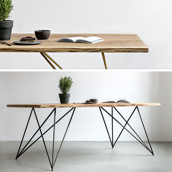 Rectangle Shape Luxury Dining Table Solid Wood Fixed Table for Restaurant Clearhalo ' dining_table' 'Dining Tables & Seating' 'Dining Tables' 'furn' 'furn_dining_table' 'Furniture' 'furniture_dining_table' 'Kitchen & Dining Furniture' 'kitchen&dining_furn' 'kitchen' 'kitchen_dining_table' 4546257
