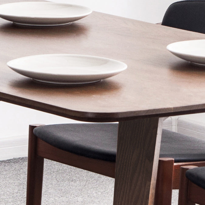 Double Pedestal Rectangle Modern Table Solid Wood Fixed Dining Table Clearhalo ' dining_table' 'Dining Tables & Seating' 'Dining Tables' 'furn' 'furn_dining_table' 'Furniture' 'furniture_dining_table' 'Kitchen & Dining Furniture' 'kitchen&dining_furn' 'kitchen' 'kitchen_dining_table' 4546274
