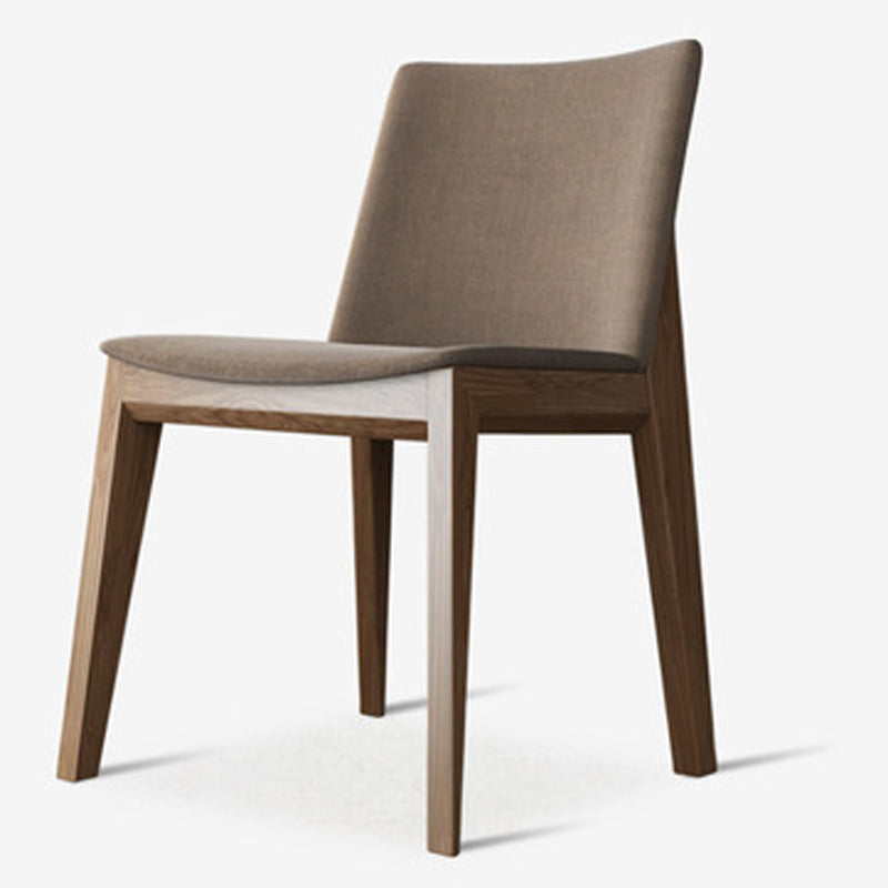 Contemporary Style Dining Chairs Dining Armless Side Chairs with Wooden Legs Khaki 1 Piece Clearhalo ' kitchen&dining_furn' 'Dining Chairs' 'Dining Tables & Seating' 'dining_chair' 'furn' 'furn_dining_chair' 'Furniture' 'furniture_dining_chair' 'Kitchen & Dining Furniture' 'kitchen' 4546284
