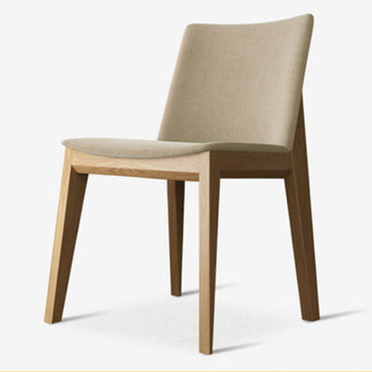 Contemporary Style Dining Chairs Dining Armless Side Chairs with Wooden Legs Light Beige 1 Piece Clearhalo ' kitchen&dining_furn' 'Dining Chairs' 'Dining Tables & Seating' 'dining_chair' 'furn' 'furn_dining_chair' 'Furniture' 'furniture_dining_chair' 'Kitchen & Dining Furniture' 'kitchen' 4546301