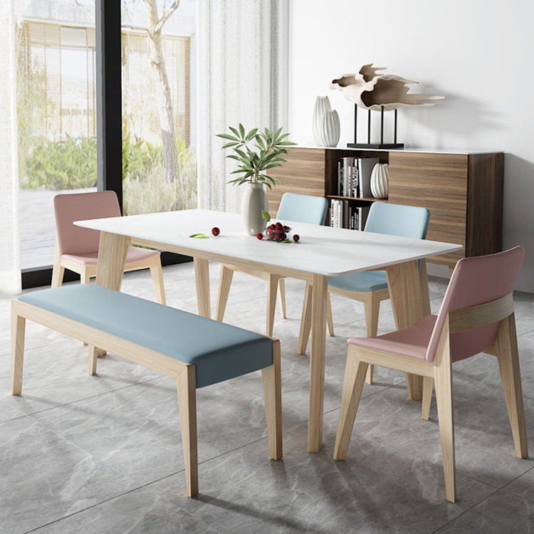Contemporary Style Dining Chairs Dining Armless Side Chairs with Wooden Legs Clearhalo ' kitchen&dining_furn' 'Dining Chairs' 'Dining Tables & Seating' 'dining_chair' 'furn' 'furn_dining_chair' 'Furniture' 'furniture_dining_chair' 'Kitchen & Dining Furniture' 'kitchen' 4546302