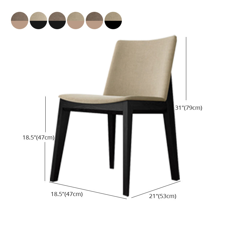 Contemporary Style Dining Chairs Dining Armless Side Chairs with Wooden Legs Clearhalo ' kitchen&dining_furn' 'Dining Chairs' 'Dining Tables & Seating' 'dining_chair' 'furn' 'furn_dining_chair' 'Furniture' 'furniture_dining_chair' 'Kitchen & Dining Furniture' 'kitchen' 4546311