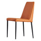 Industrial Solid Back Armless Dining Chairs Faux Leather Dining Chairs Orange 1 Piece Clearhalo ' kitchen&dining_furn' 'Dining Chairs' 'Dining Tables & Seating' 'dining_chair' 'furn' 'furn_dining_chair' 'Furniture' 'furniture_dining_chair' 'Kitchen & Dining Furniture' 'kitchen' 4546318
