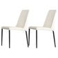 Industrial Solid Back Armless Dining Chairs Faux Leather Dining Chairs White 2 Piece Set Clearhalo ' kitchen&dining_furn' 'Dining Chairs' 'Dining Tables & Seating' 'dining_chair' 'furn' 'furn_dining_chair' 'Furniture' 'furniture_dining_chair' 'Kitchen & Dining Furniture' 'kitchen' 4546326