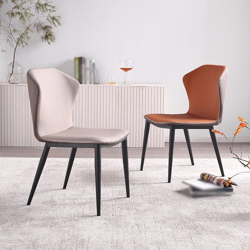 Metal Industrial Kitchen Dining Room Chair Wingback Side Chair Clearhalo ' kitchen&dining_furn' 'Dining Chairs' 'Dining Tables & Seating' 'dining_chair' 'furn' 'furn_dining_chair' 'Furniture' 'furniture_dining_chair' 'Kitchen & Dining Furniture' 'kitchen' 4546332