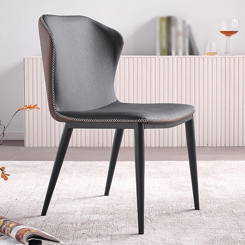 Metal Industrial Kitchen Dining Room Chair Wingback Side Chair Blue 1 Piece Clearhalo ' kitchen&dining_furn' 'Dining Chairs' 'Dining Tables & Seating' 'dining_chair' 'furn' 'furn_dining_chair' 'Furniture' 'furniture_dining_chair' 'Kitchen & Dining Furniture' 'kitchen' 4546333