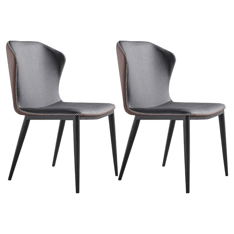 Metal Industrial Kitchen Dining Room Chair Wingback Side Chair Blue 2 Piece Set Clearhalo ' kitchen&dining_furn' 'Dining Chairs' 'Dining Tables & Seating' 'dining_chair' 'furn' 'furn_dining_chair' 'Furniture' 'furniture_dining_chair' 'Kitchen & Dining Furniture' 'kitchen' 4546334