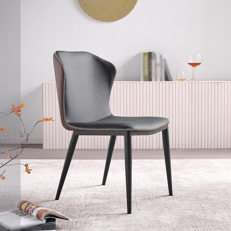 Metal Industrial Kitchen Dining Room Chair Wingback Side Chair Clearhalo ' kitchen&dining_furn' 'Dining Chairs' 'Dining Tables & Seating' 'dining_chair' 'furn' 'furn_dining_chair' 'Furniture' 'furniture_dining_chair' 'Kitchen & Dining Furniture' 'kitchen' 4546335