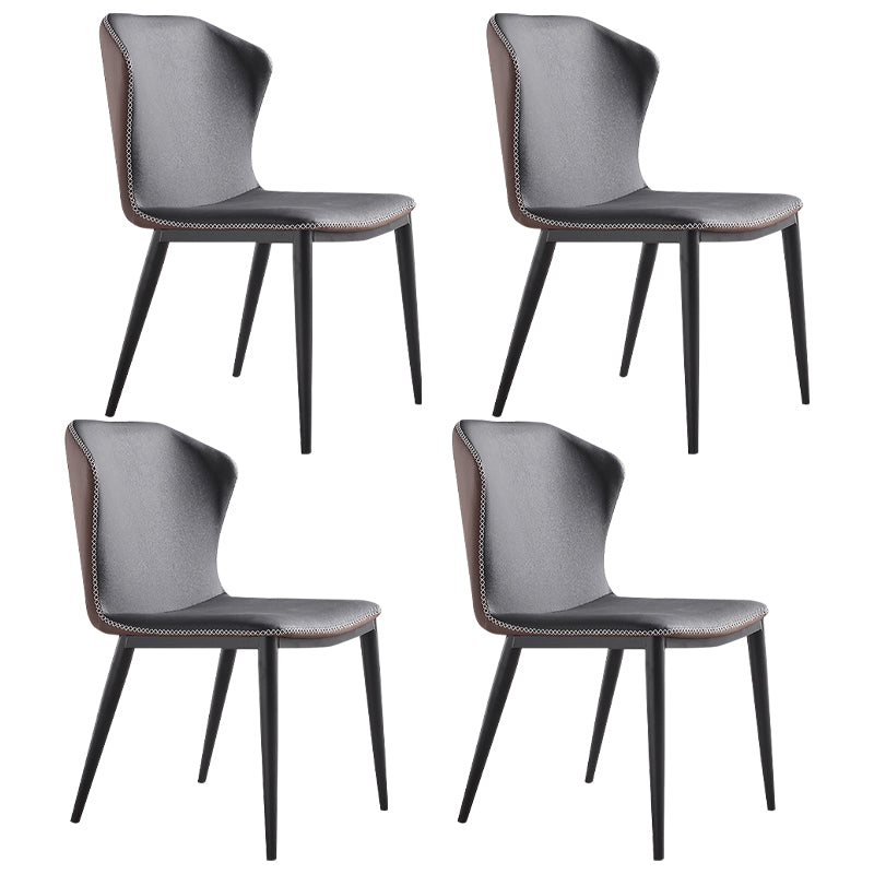 Metal Industrial Kitchen Dining Room Chair Wingback Side Chair Blue 4 Piece Set Clearhalo ' kitchen&dining_furn' 'Dining Chairs' 'Dining Tables & Seating' 'dining_chair' 'furn' 'furn_dining_chair' 'Furniture' 'furniture_dining_chair' 'Kitchen & Dining Furniture' 'kitchen' 4546336