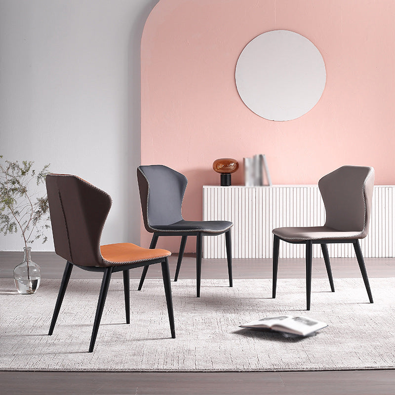 Metal Industrial Kitchen Dining Room Chair Wingback Side Chair Clearhalo ' kitchen&dining_furn' 'Dining Chairs' 'Dining Tables & Seating' 'dining_chair' 'furn' 'furn_dining_chair' 'Furniture' 'furniture_dining_chair' 'Kitchen & Dining Furniture' 'kitchen' 4546337