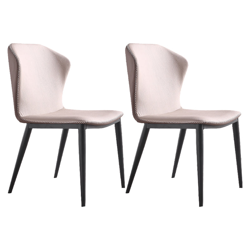 Metal Industrial Kitchen Dining Room Chair Wingback Side Chair Cream Gray 2 Piece Set Clearhalo ' kitchen&dining_furn' 'Dining Chairs' 'Dining Tables & Seating' 'dining_chair' 'furn' 'furn_dining_chair' 'Furniture' 'furniture_dining_chair' 'Kitchen & Dining Furniture' 'kitchen' 4546340