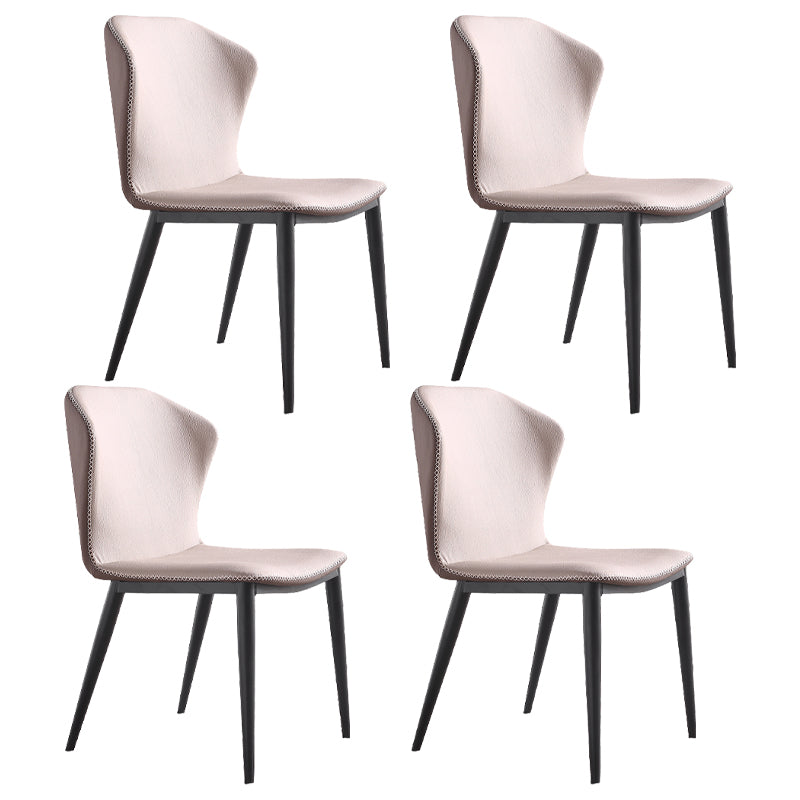 Metal Industrial Kitchen Dining Room Chair Wingback Side Chair Cream Gray 4 Piece Set Clearhalo ' kitchen&dining_furn' 'Dining Chairs' 'Dining Tables & Seating' 'dining_chair' 'furn' 'furn_dining_chair' 'Furniture' 'furniture_dining_chair' 'Kitchen & Dining Furniture' 'kitchen' 4546342