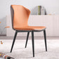 Metal Industrial Kitchen Dining Room Chair Wingback Side Chair Orange 1 Piece Clearhalo ' kitchen&dining_furn' 'Dining Chairs' 'Dining Tables & Seating' 'dining_chair' 'furn' 'furn_dining_chair' 'Furniture' 'furniture_dining_chair' 'Kitchen & Dining Furniture' 'kitchen' 4546344