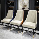 Scandinavian Style Solid Back Armless Dining Chair Upholstered Dining Side Chairs Clearhalo ' kitchen&dining_furn' 'Dining Chairs' 'Dining Tables & Seating' 'dining_chair' 'furn' 'furn_dining_chair' 'Furniture' 'furniture_dining_chair' 'Kitchen & Dining Furniture' 'kitchen' 4546358