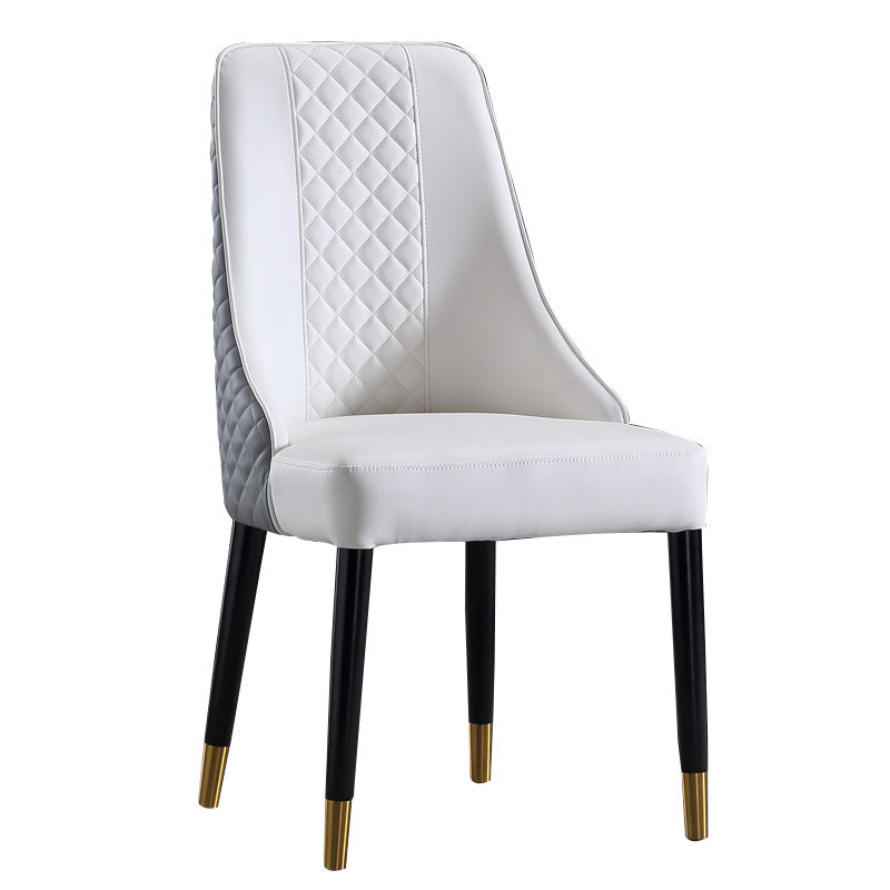 Scandinavian Style Solid Back Armless Dining Chair Upholstered Dining Side Chairs Clearhalo ' kitchen&dining_furn' 'Dining Chairs' 'Dining Tables & Seating' 'dining_chair' 'furn' 'furn_dining_chair' 'Furniture' 'furniture_dining_chair' 'Kitchen & Dining Furniture' 'kitchen' 4546360