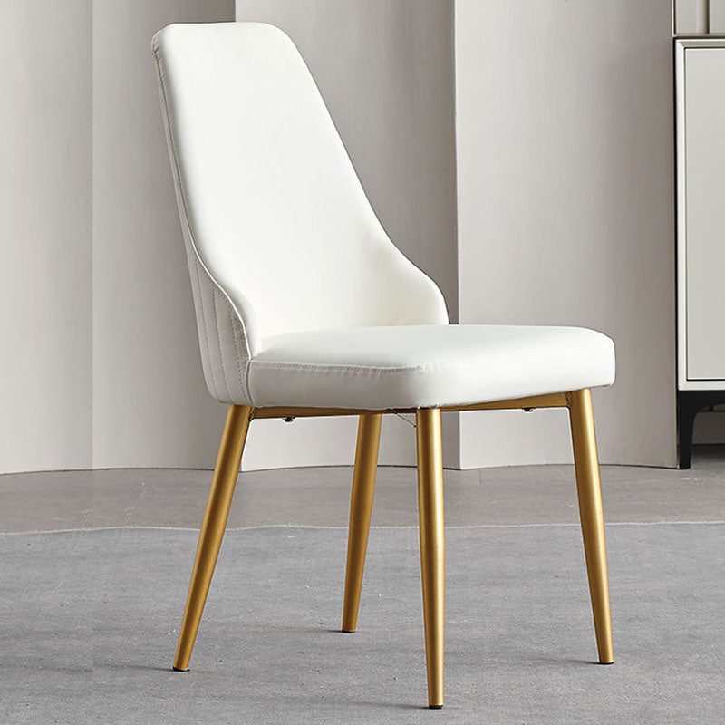 Scandinavian Style Solid Back Armless Dining Chair Upholstered Dining Side Chair Clearhalo ' kitchen&dining_furn' 'Dining Chairs' 'Dining Tables & Seating' 'dining_chair' 'furn' 'furn_dining_chair' 'Furniture' 'furniture_dining_chair' 'Kitchen & Dining Furniture' 'kitchen' 4546368