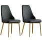 Scandinavian Style Solid Back Armless Dining Chair Upholstered Dining Side Chair Black 2 Piece Set Brass Gold Clearhalo ' kitchen&dining_furn' 'Dining Chairs' 'Dining Tables & Seating' 'dining_chair' 'furn' 'furn_dining_chair' 'Furniture' 'furniture_dining_chair' 'Kitchen & Dining Furniture' 'kitchen' 4546380
