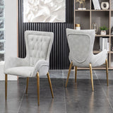 Glam Metal Arm Dining Chair Upholstered Dining Side Chair for Home Use Clearhalo ' kitchen&dining_furn' 'Dining Chairs' 'Dining Tables & Seating' 'dining_chair' 'furn' 'furn_dining_chair' 'Furniture' 'furniture_dining_chair' 'Kitchen & Dining Furniture' 'kitchen' 4546395