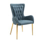 Glam Metal Arm Dining Chair Upholstered Dining Side Chair for Home Use Clearhalo ' kitchen&dining_furn' 'Dining Chairs' 'Dining Tables & Seating' 'dining_chair' 'furn' 'furn_dining_chair' 'Furniture' 'furniture_dining_chair' 'Kitchen & Dining Furniture' 'kitchen' 4546398